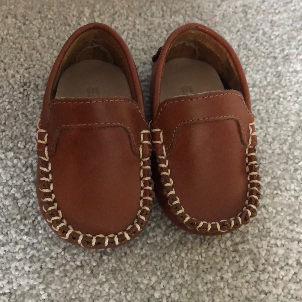 Elephantito baby boy leather moccasins size 2